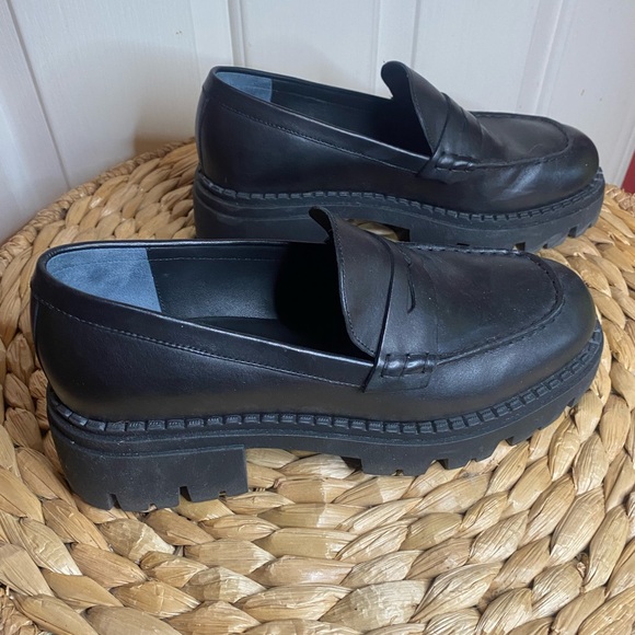 Free People Lyra Lug Sole Loafer in Black Size 41 - Picture 8 of 11